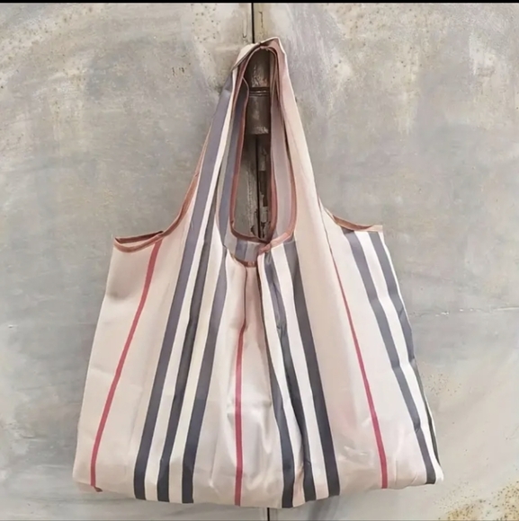 Designer Luxury Foldable Lightweight Durable Market Shopper Tote Reusable Bag - Picture 4 of 4